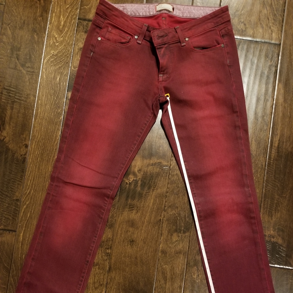 NWOT.Paige premium red gradation jeans